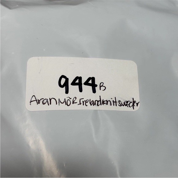 Aran Mor Ireland Sweater Open Thick Cable Knit Cream Merino Women's XSmall - Picture 11 of 11